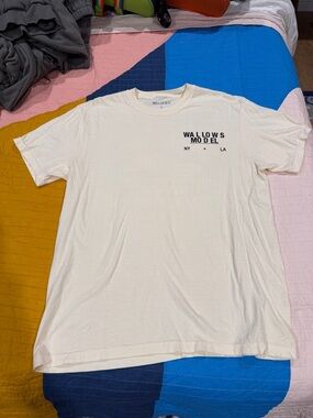 NWOT Wallows Model NY+LA Cream Graphic Crewneck T-Shirt